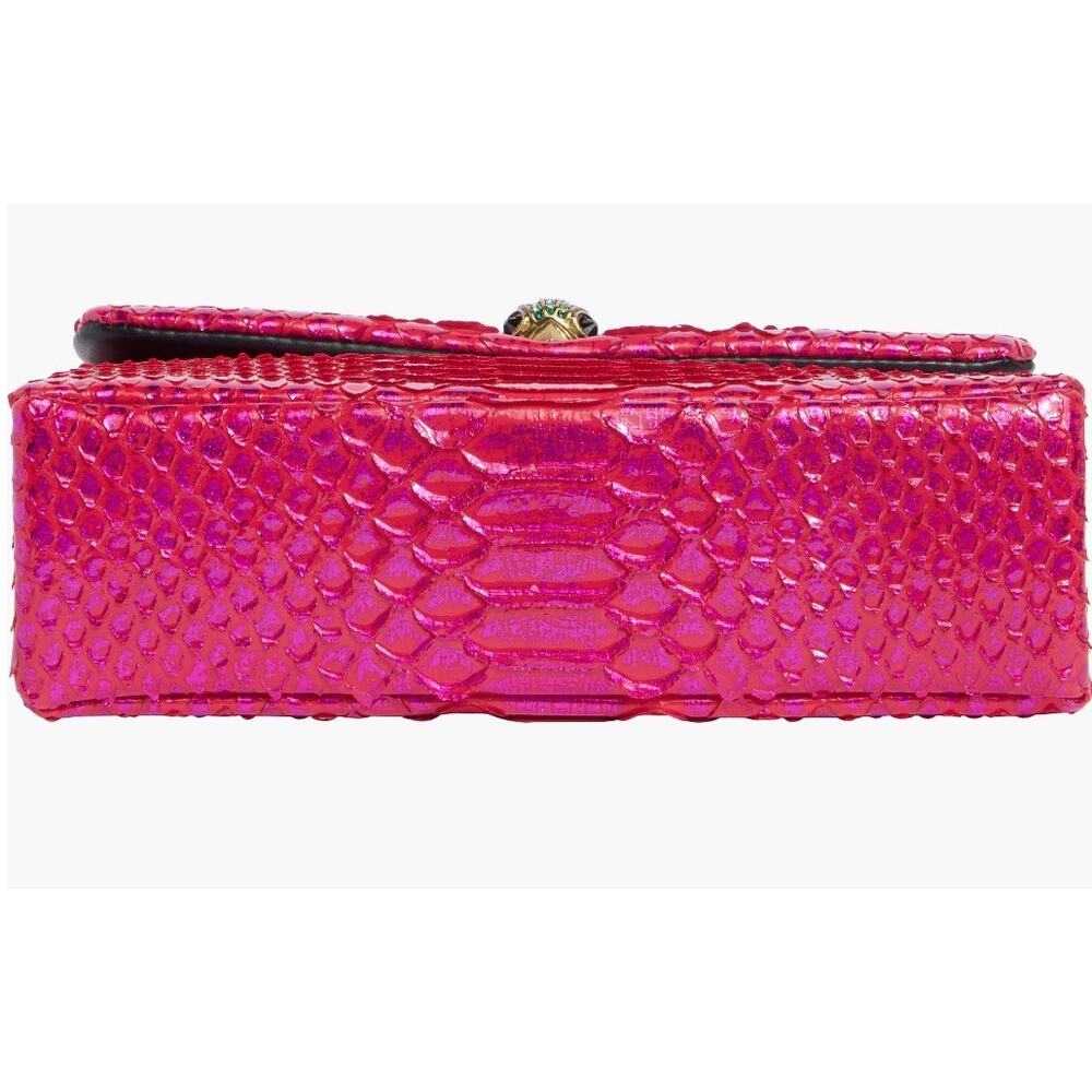 Kurt Geiger BUNDLE Snake Embossed Fuchsia Kensington Crossbody  AND WALLET NWT - Picture 5 of 7